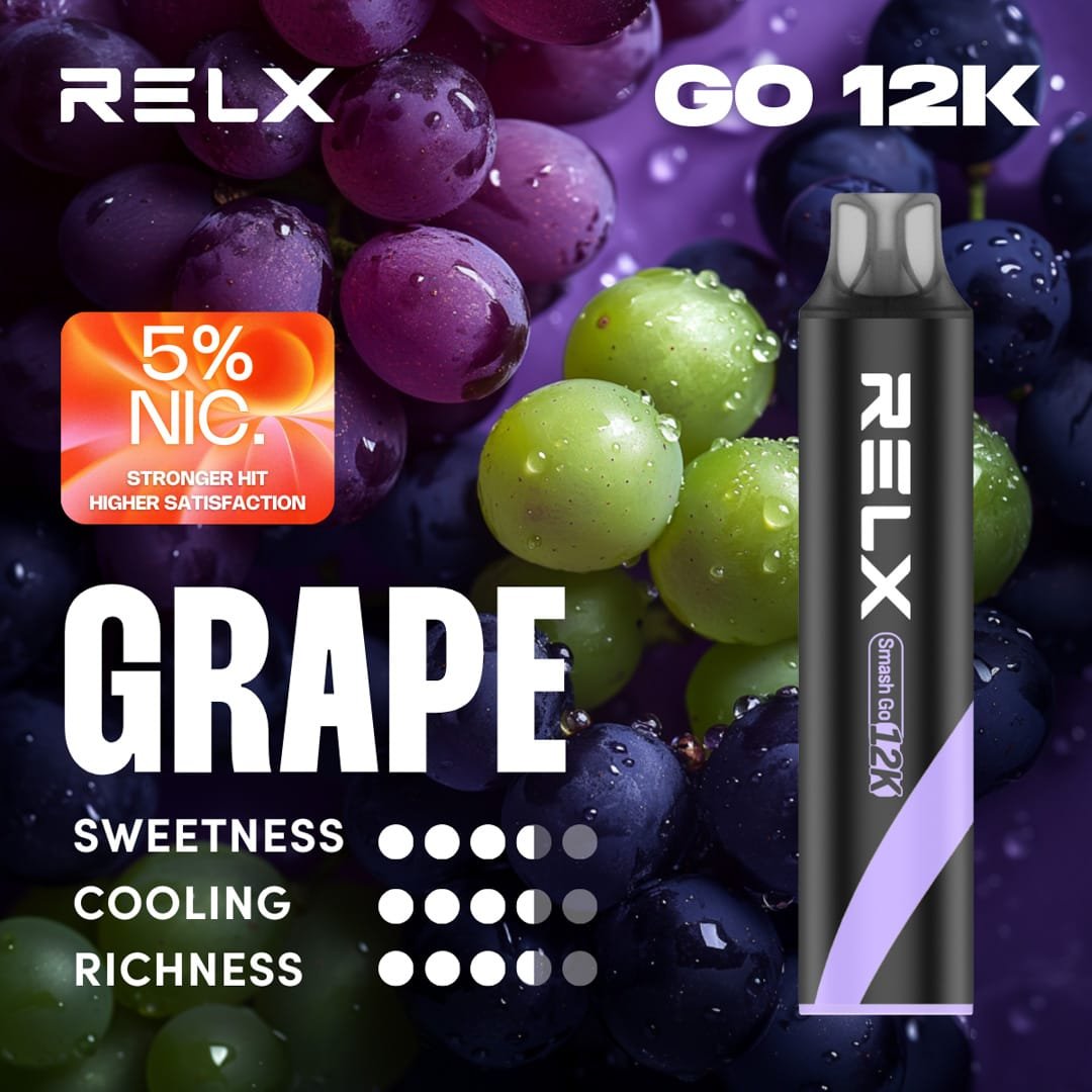 RELX 悅刻Smash Go12000口大容量拋棄式電子煙|悅刻免充免調整出門即用 RELX Smash Go12000口
