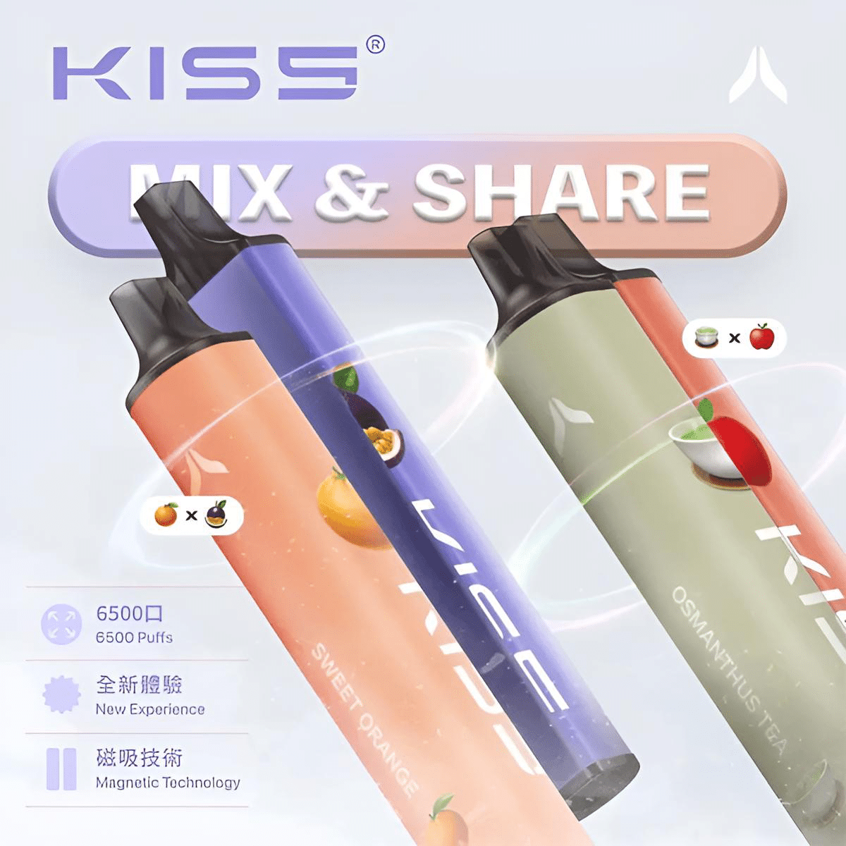 KIS 5 鎧斯5號6500口電子煙|MIXSHARE雙味切換一次性設計 KIS 5 鎧斯5號6500口電子煙