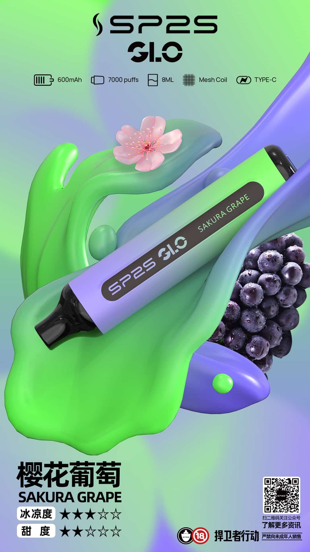 SP2S GLO 7000口霧化器|持久穩定輸出 暢享大煙量 SP2S GLO 7000口霧化器|持久穩定輸出 暢享大煙量:圖片 3