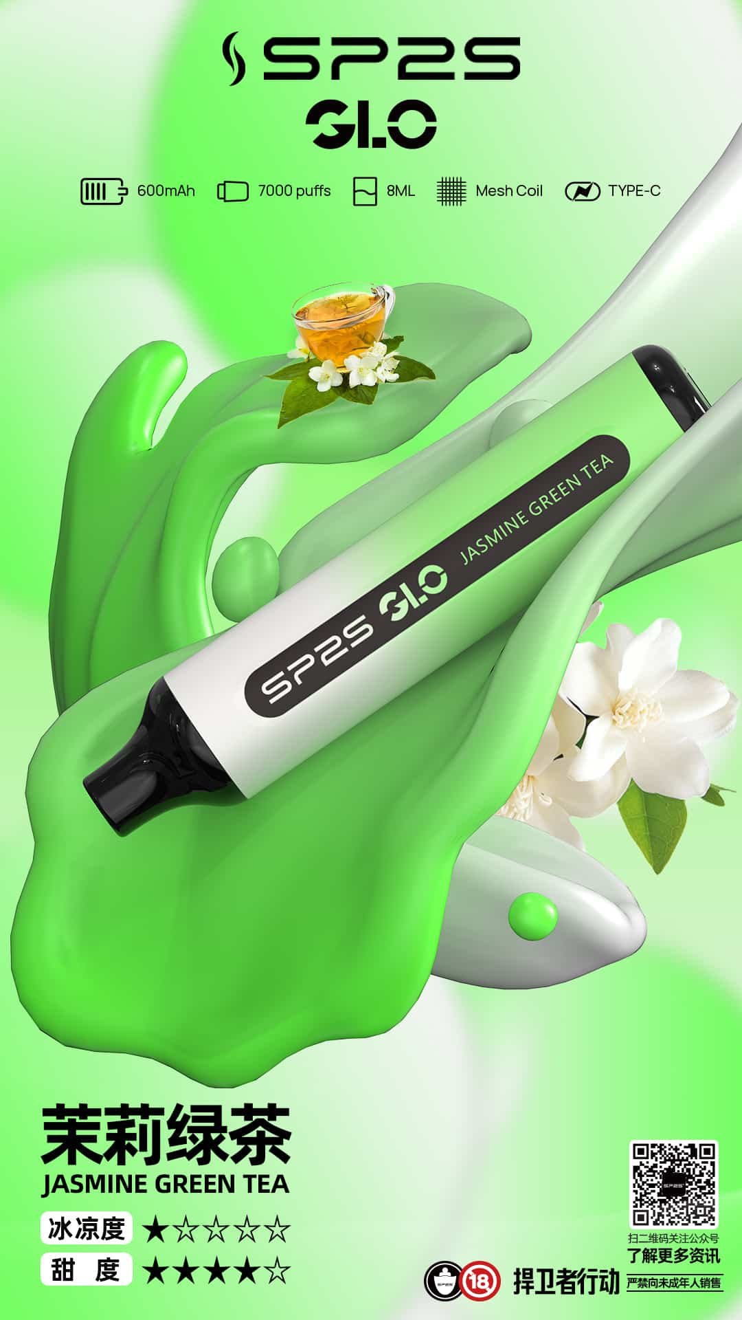 SP2S GLO 7000口霧化器|持久穩定輸出 暢享大煙量 SP2S GLO 7000口霧化器|持久穩定輸出 暢享大煙量:圖片 9