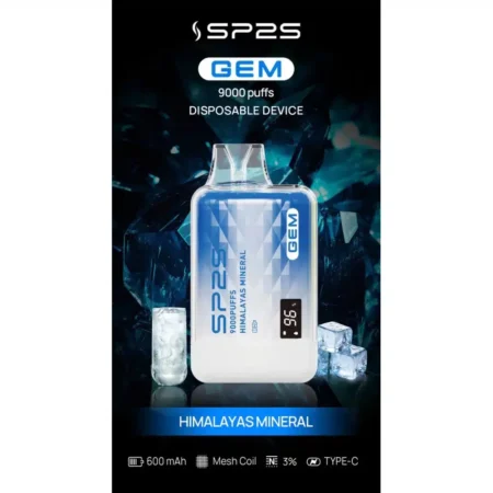 SP2S GEM9000口拋棄式電子煙|高清顯示屏|持久煙感|精緻設計 SP2S GEM9000口拋棄式電子煙|高清顯示屏|持久煙感|精緻設計