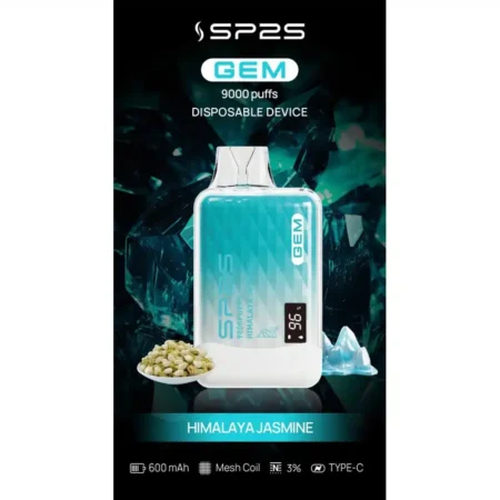 SP2S GEM9000口拋棄式電子煙|高清顯示屏|持久煙感|精緻設計 SP2S GEM9000口拋棄式電子煙|高清顯示屏|持久煙感|精緻設計