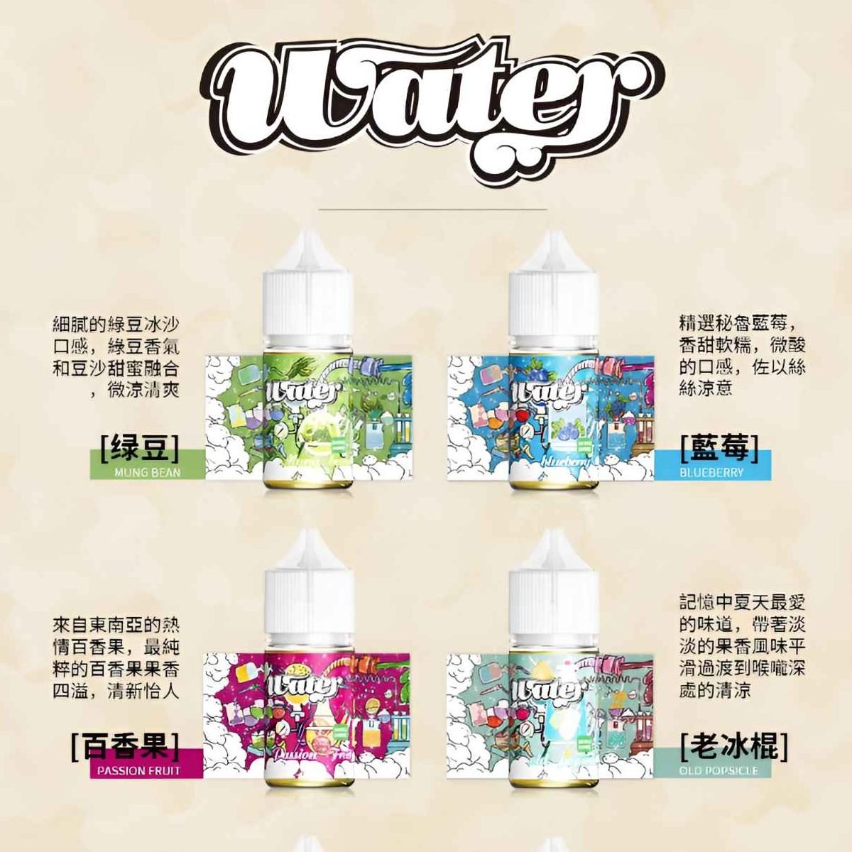 WATER 煙油 瓦特系列|30ML/35MG 清爽小煙煙油 支援711取貨 WATER 煙油 瓦特系列|30ML/35MG 清爽小煙煙油 支援711取貨